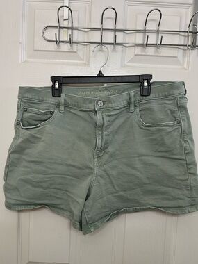 American Eagle women’s plus high rise relaxed green Shorts size 20